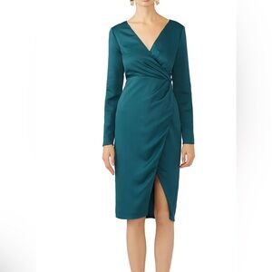 StyleStalker Green Sasha Wrap Dress | Long Sleeve | Size Large | NWT